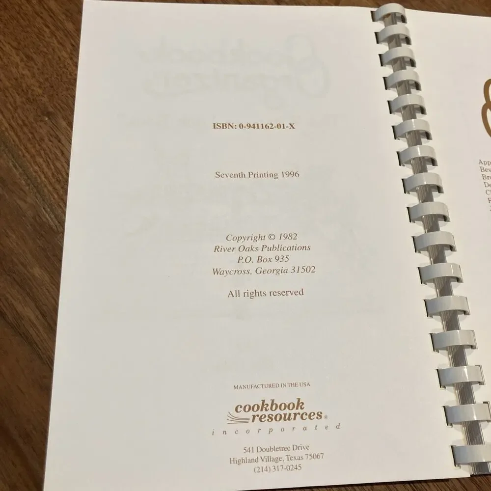 Vintage 1996 COOKBOOK ORGANIZER‎ by Dot Gibson - Mostly Unused VTG